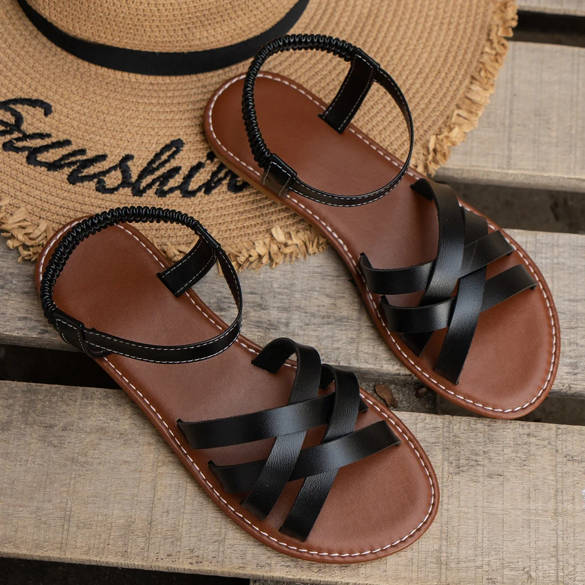 Women's orthopedic adjustable sandals with cushioned insole and supportive arch in breezy spring silhouette
