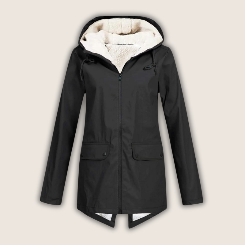 ThermaShell windproof waterproof rain jacket lightweight hooded shell coat for all-weather protection