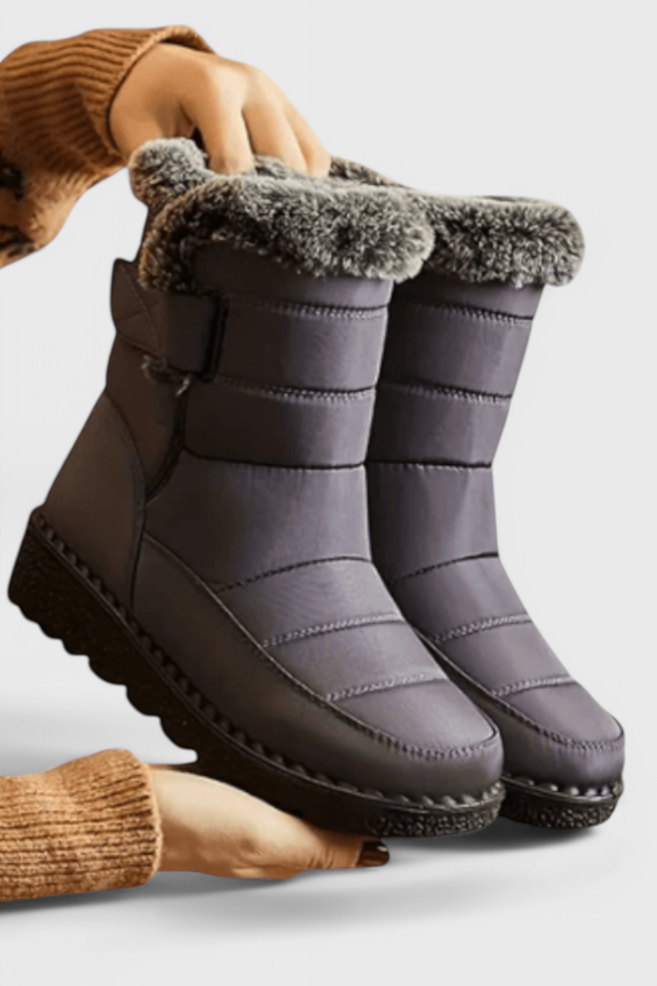 Lexi™ mid-calf waterproof boots with slip-resistant sole, sleek polished silhouette for all-weather wear