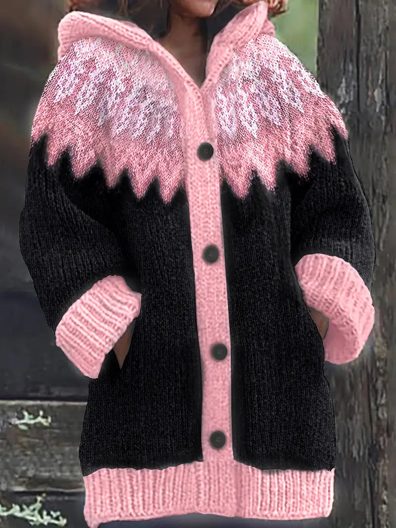 Casual hooded cardigan relaxed fit soft everyday layering piece with cozy draped silhouette