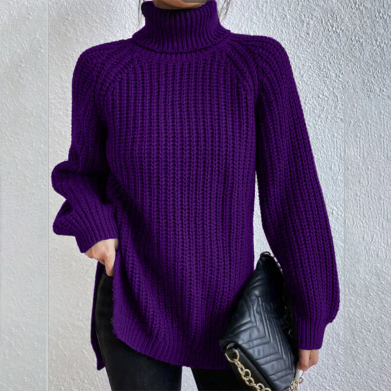 Wavlynn unisex thick knit turtleneck sweater cozy wool-style acrylic winter essential