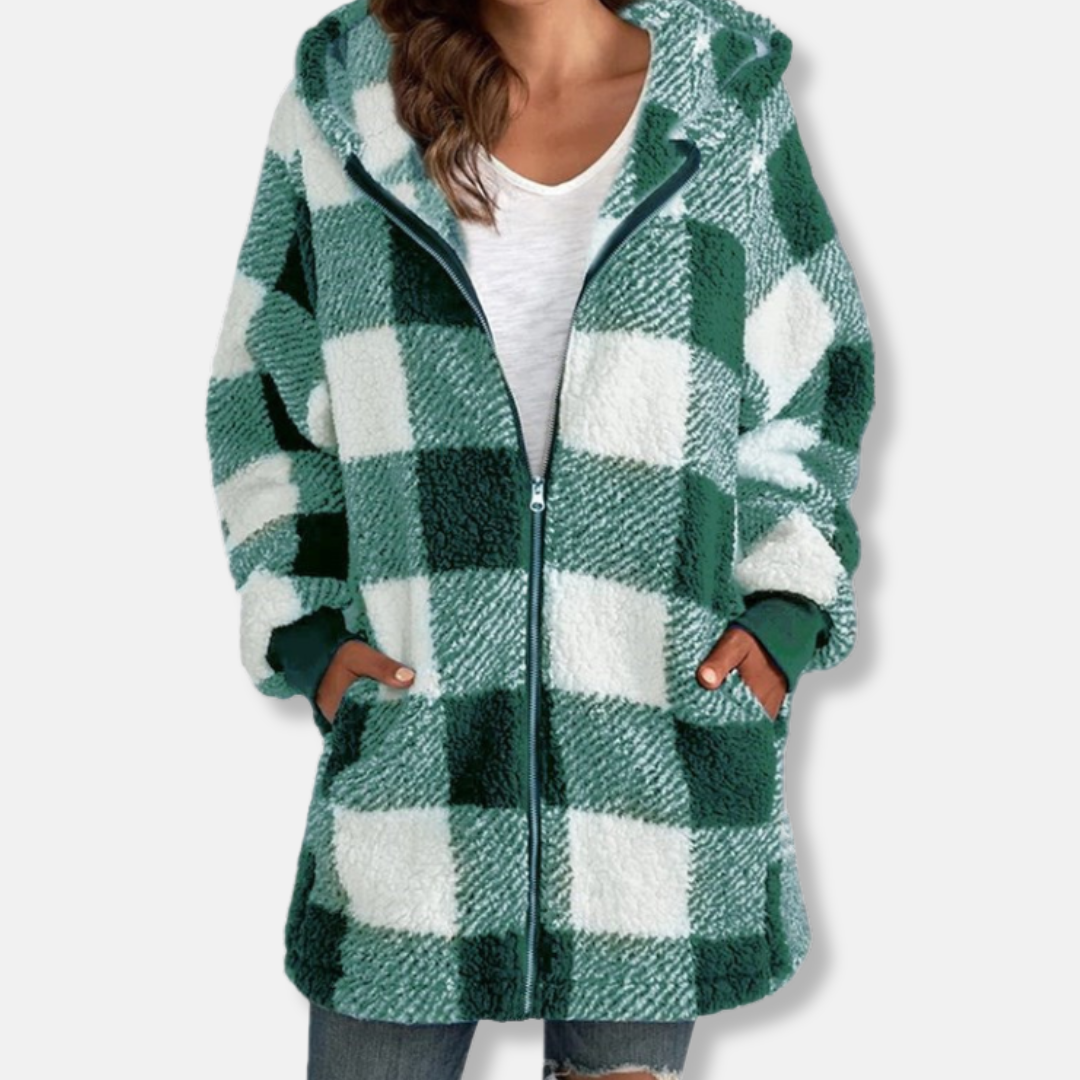Women's oversized longline soft knit hooded jacket full zip Wavlynn in cozy relaxed fit