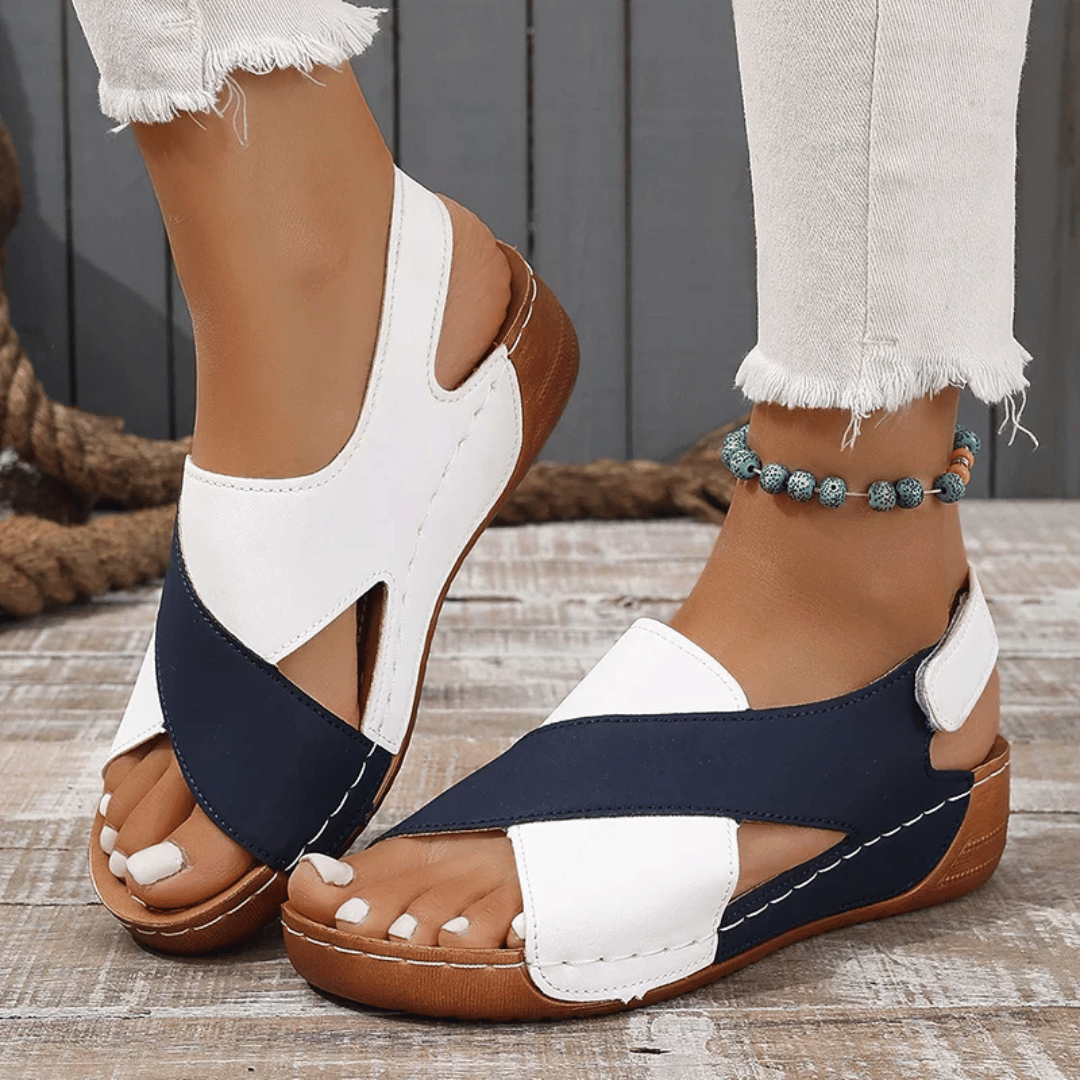 Women's Nina comfort wedge sandals with adjustable straps and cushioned supportive sole