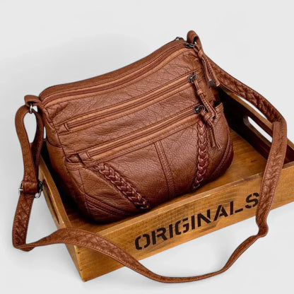 Mykahlynn elegant structured handbag in neutral tone, timeless design with sophisticated everyday appeal