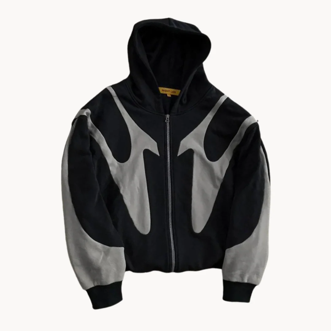 Heather gray zip-up hoodie relaxed drop-shoulder fit ultra-soft fabric everyday layering essential
