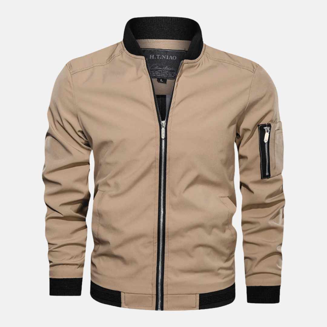 Men's wind-resistant bomber jacket regular fit in Nordisk-Flair style lightweight for fall winter
