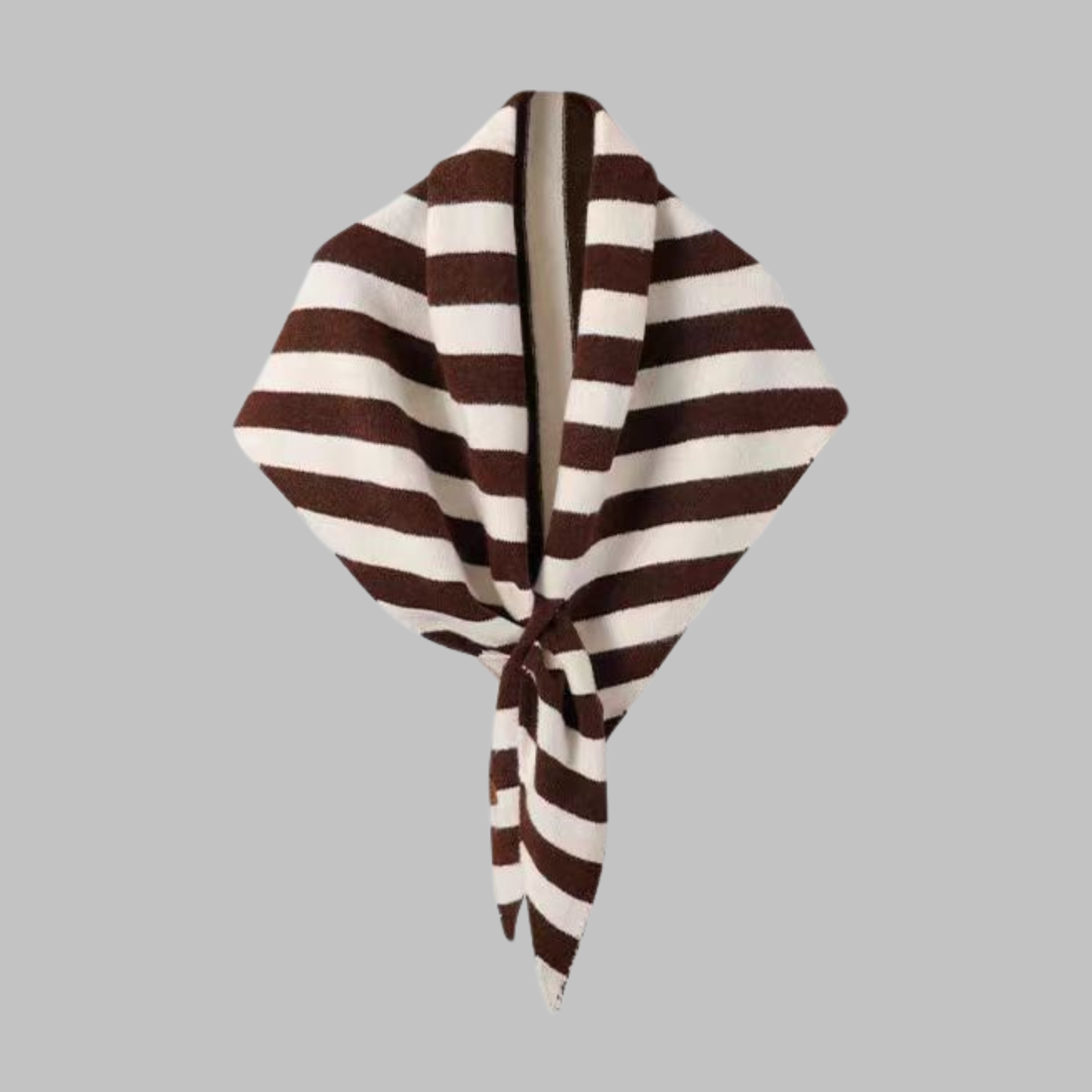Classy soft triangle shawl wrap in neutral tone, lightweight elegant layer for versatile everyday styling