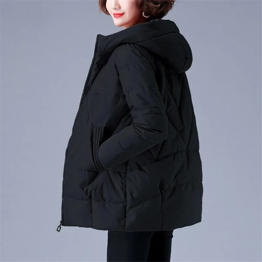 Women's cozy hooded winter jacket by Wavlynn, sleek silhouette with warm insulated design