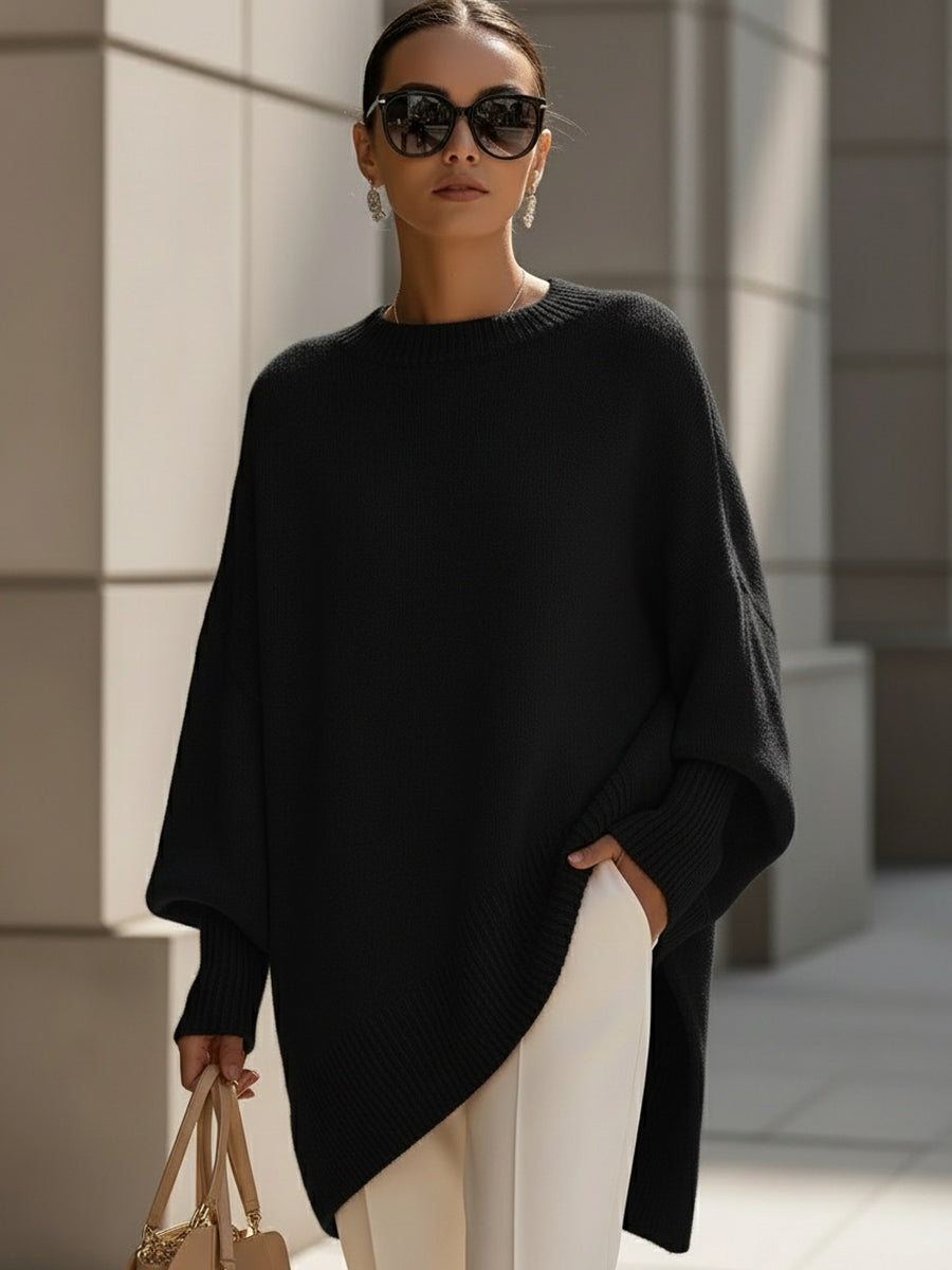 Faith elegant ribbed sweater neutral tones relaxed silhouette timeless everyday style