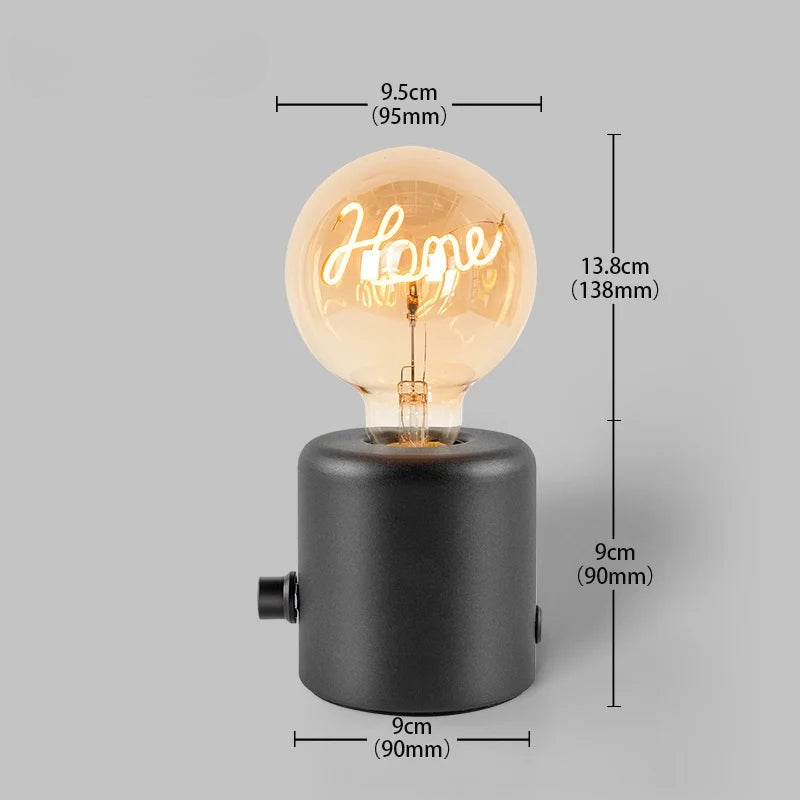 Amivor rechargeable oak wood lamp with smooth dimming control for cozy home ambiance