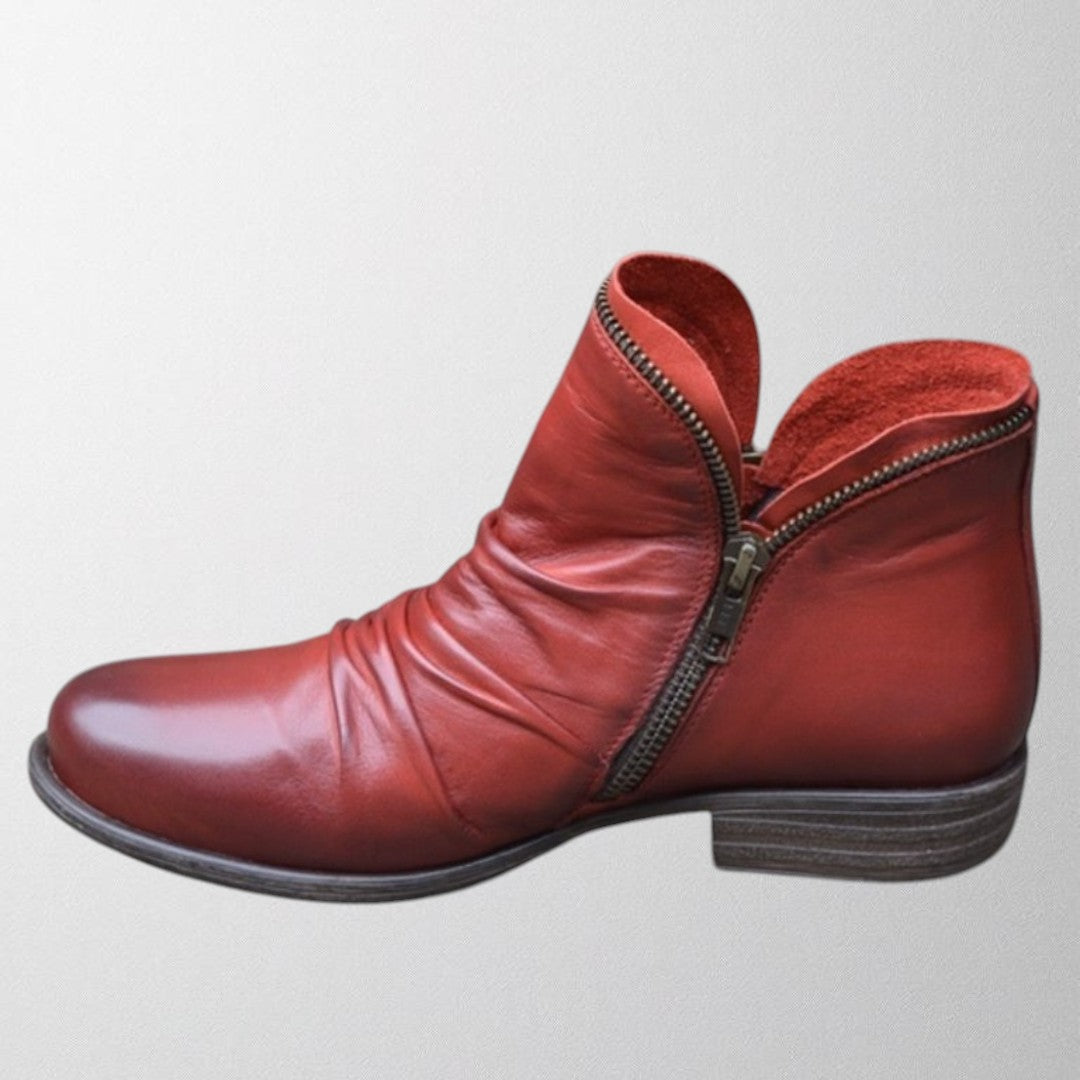 Black comfort ankle boots sleek mid-calf cut with contoured supportive sole for all-day comfort