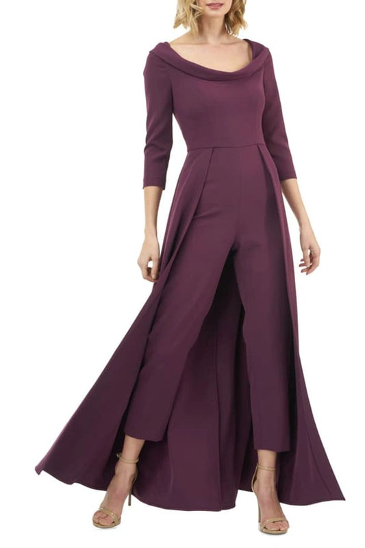 Kay Unger 5541104 Long 3/4 Sleeve Jumpsuit Formal - Wavlynn