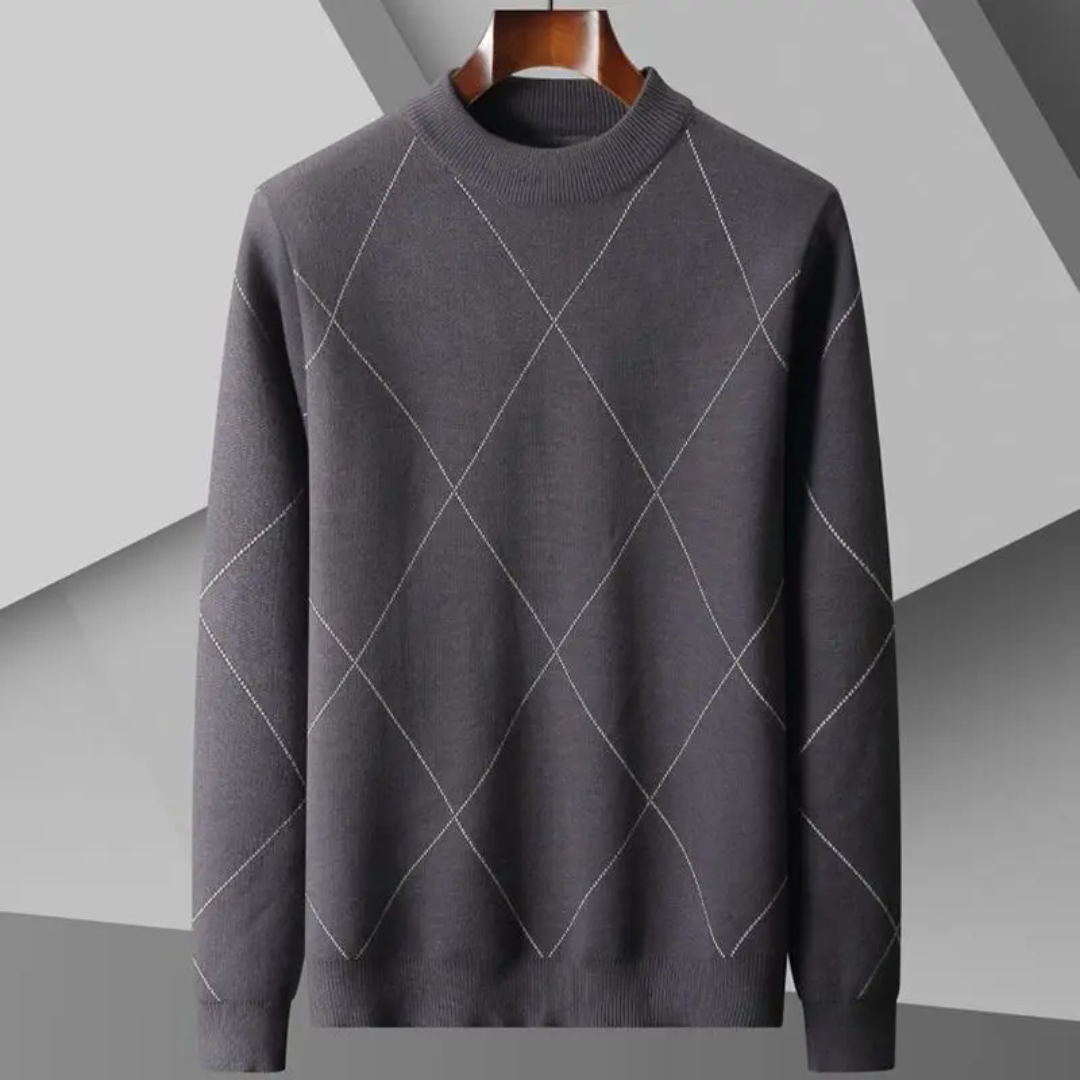 Steven diamond-knit cashmere sweater lightweight breathable premium timeless elegant style