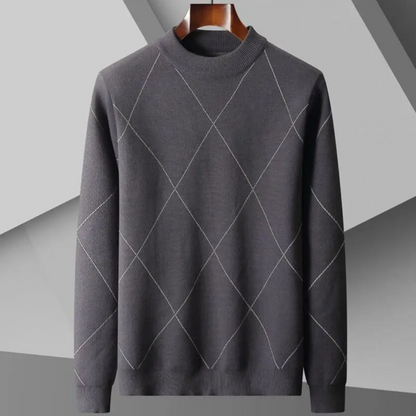 Steven diamond-knit cashmere sweater lightweight breathable premium timeless elegant style