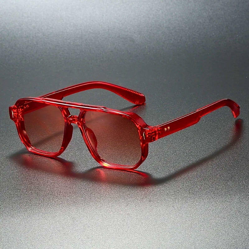 Ravon retro square sunglasses with UV400 lenses, angular frame built for sharp street-ready presence