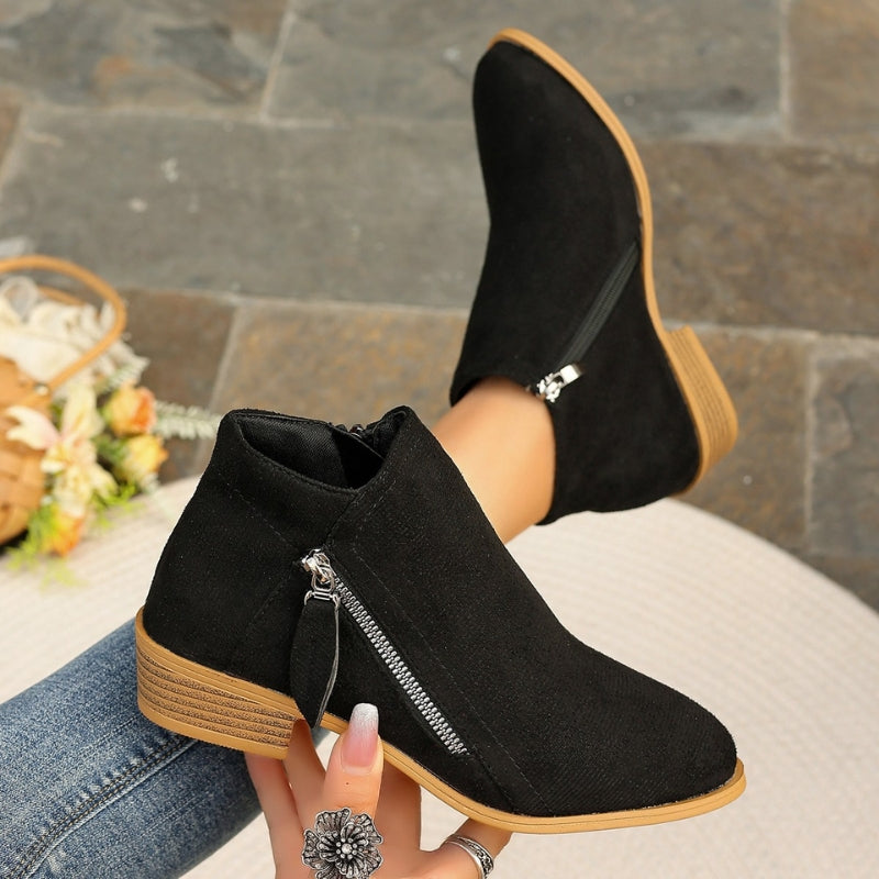 Soraya Mae ankle boots tan suede structured cushioned sole all-terrain grip lightweight women's footwear