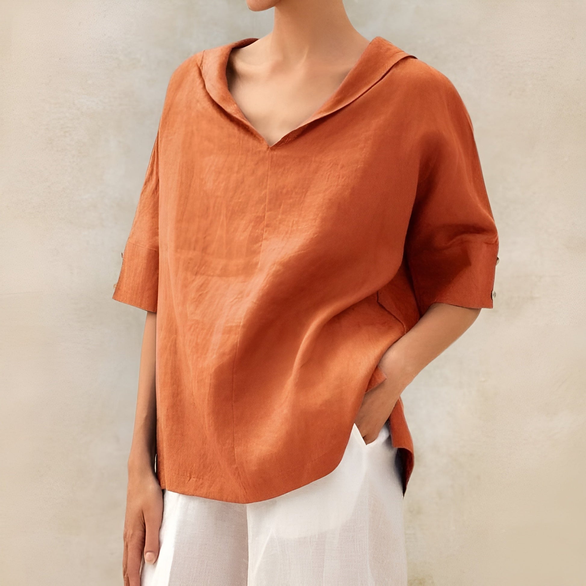 Kathleen™ relaxed-fit lightweight blouse for women, breathable airy design for effortless everyday elegance