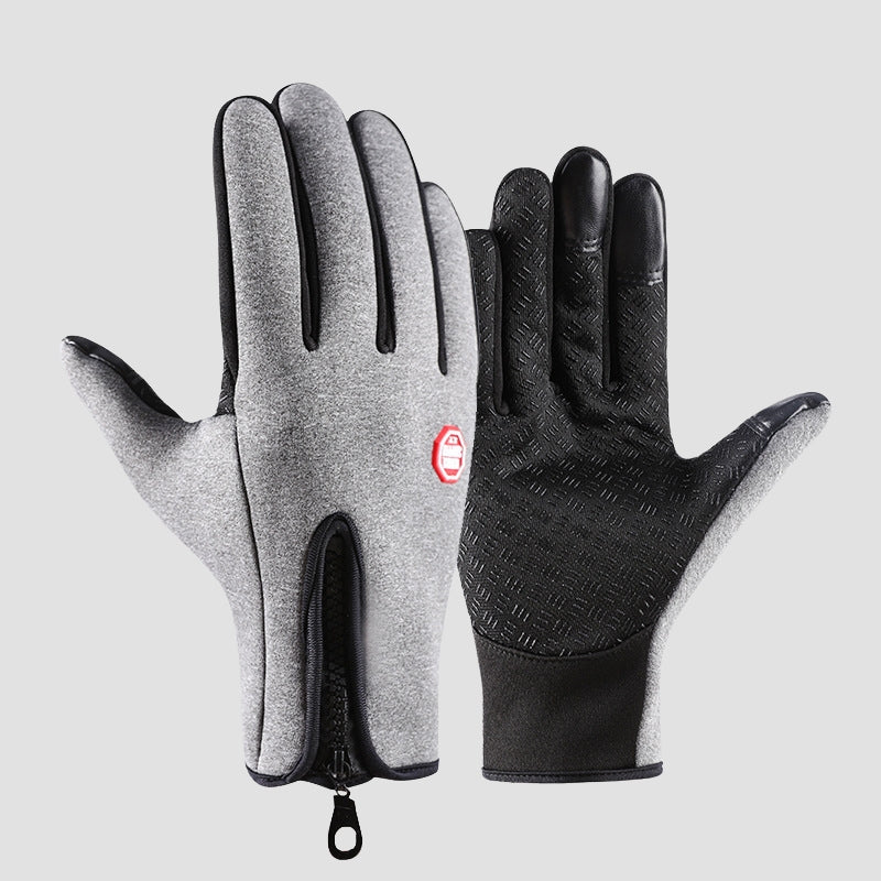 Vento black waterproof winter gloves with touchscreen-compatible fingertips and full-dexterity grip design