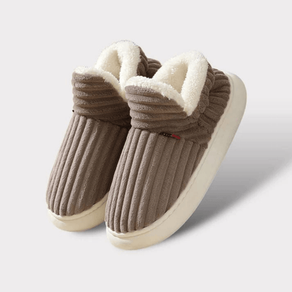CloudCush ultra-cozy plush slippers with soft cushioned sole for all-day indoor warmth