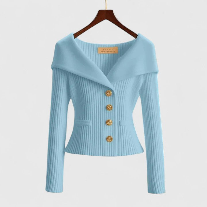 Addison elegant women's cardigan relaxed silhouette soft breathable knit timeless layering style
