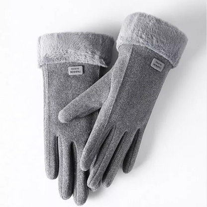 Emma cozy windproof gloves cold weather plush lining touchscreen compatible winter warmth