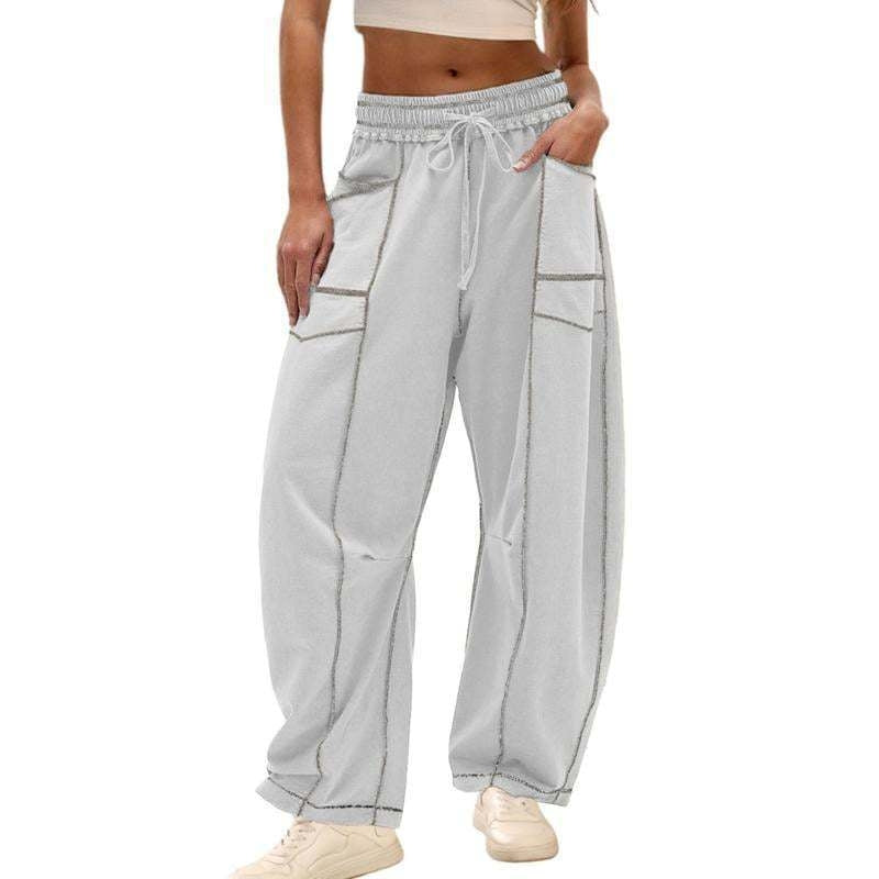 Vera Côte barrel sweatpants unisex high-rise wide leg lounge pants relaxed soft fabric