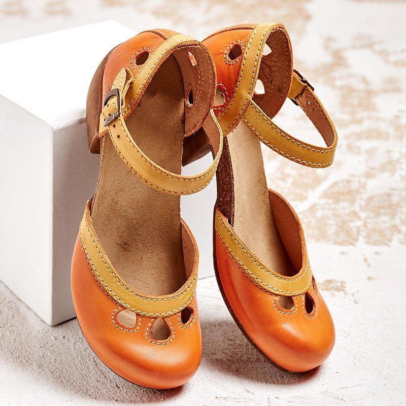 Women's comfort low heel flat sandals with cushioned support and elegant refined silhouette