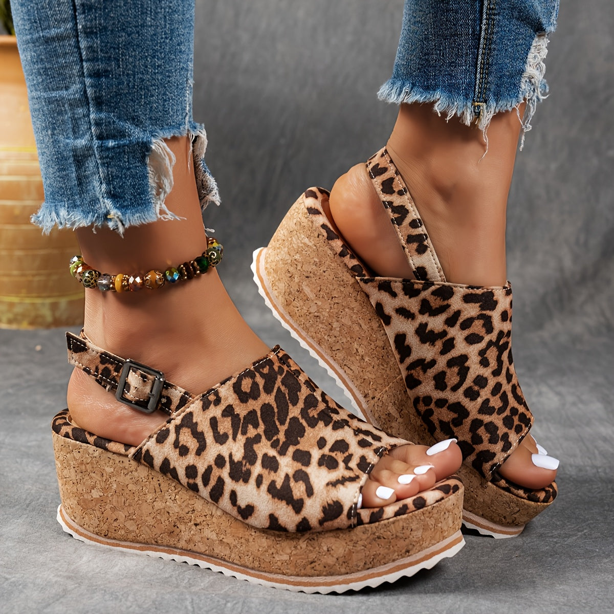 Women's platform sandals with adjustable buckle straps, cushioned EVA sole, and supportive lightweight lift