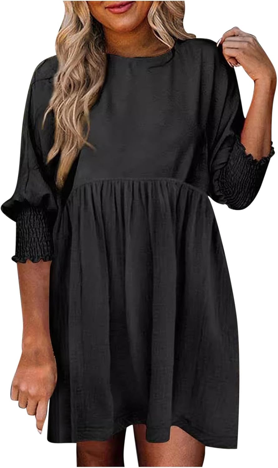 Evelyn ruched summer day dress in light floral print with figure-flattering waist and breezy silhouette