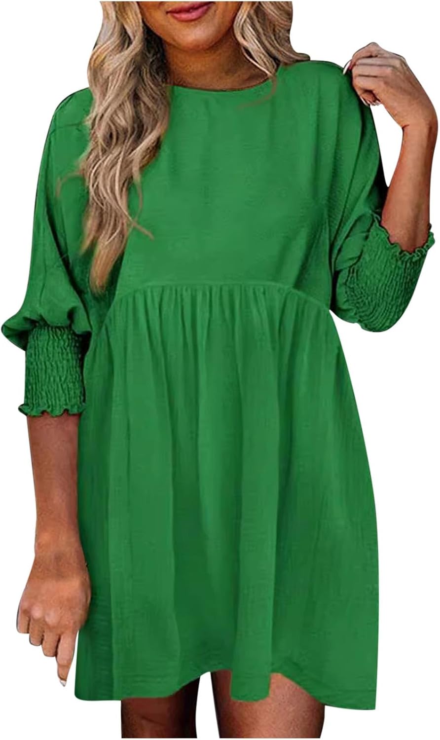 Floral ruched summer day dress with figure-flattering waist detail and breezy feminine silhouette