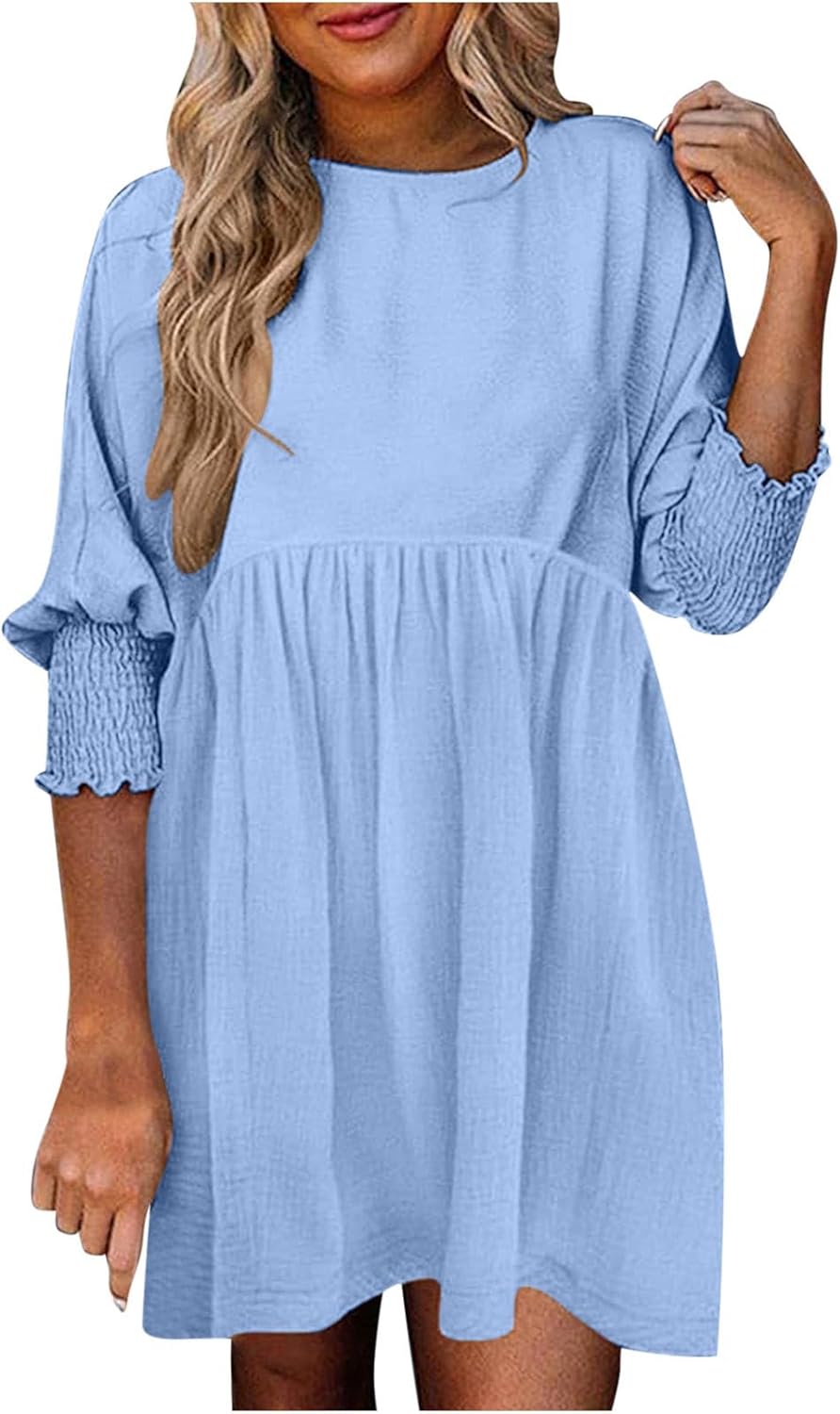 Floral ruched summer day dress with figure-flattering waist detailing and breezy feminine silhouette