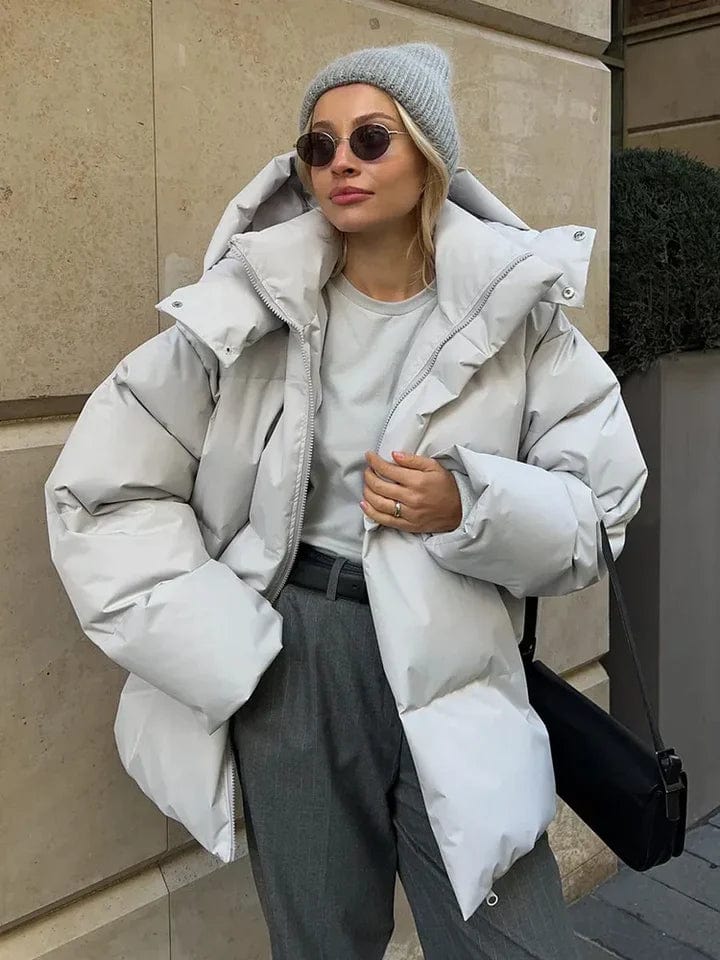 Women's black sleek puffer jacket Wavlynn Erica maximum insulation quilted winter coat