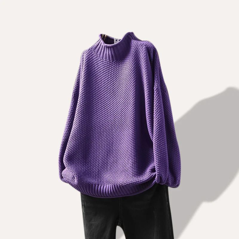 Unisex cozy knit sweater soft high-quality knitwear casual relaxed fit for work or weekend