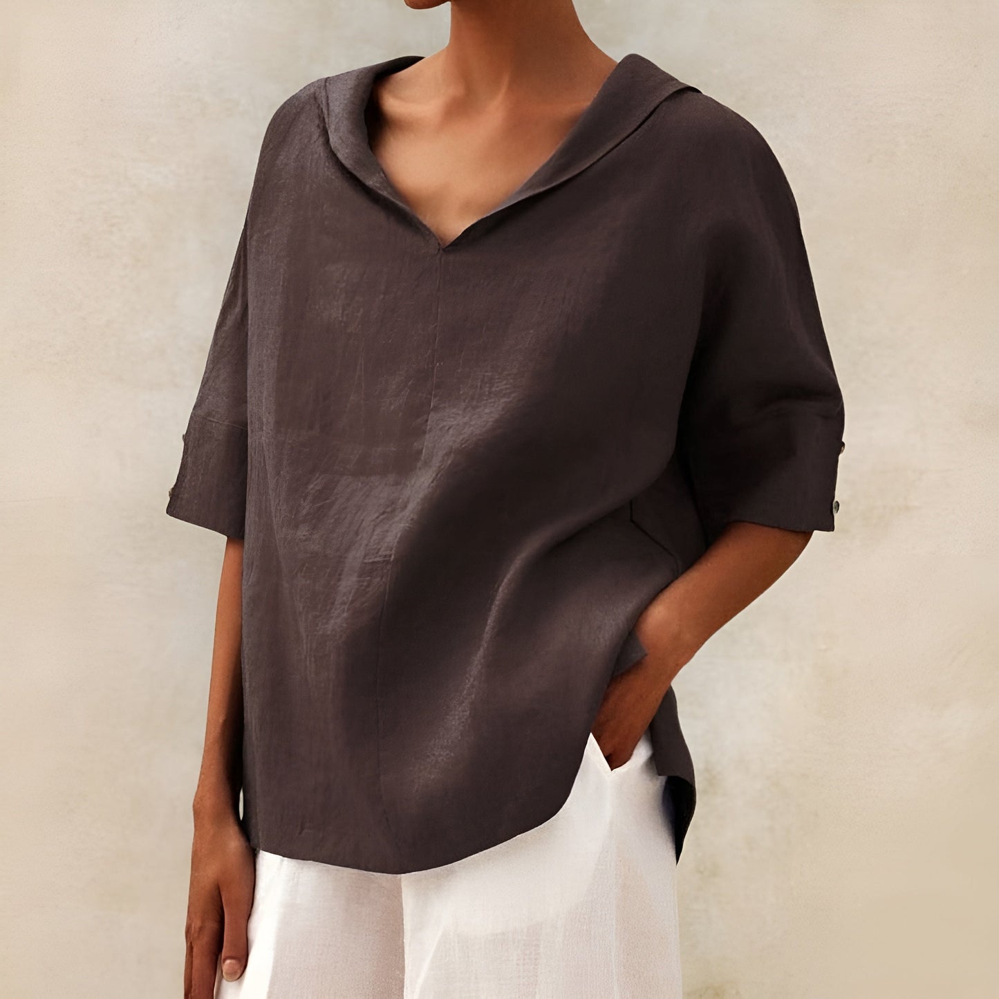 Kathleen relaxed-fit women's blouse lightweight breathable fabric effortless chic casual style