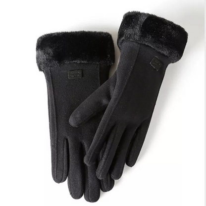 Emma cozy windproof gloves cold weather plush lining touchscreen compatible winter hand warmers