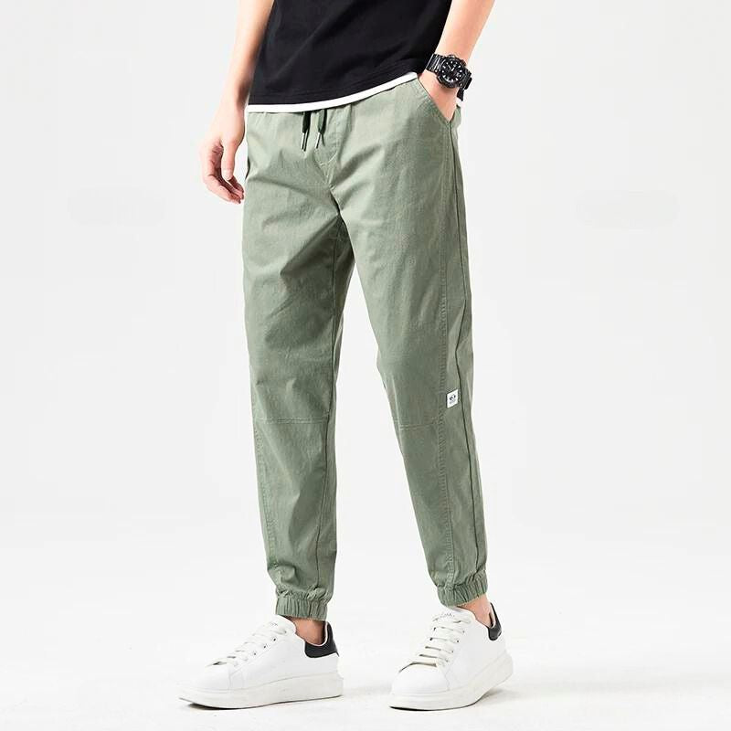 Bronte stretch cotton pants relaxed fit elastic waistband lightweight breathable casual comfort