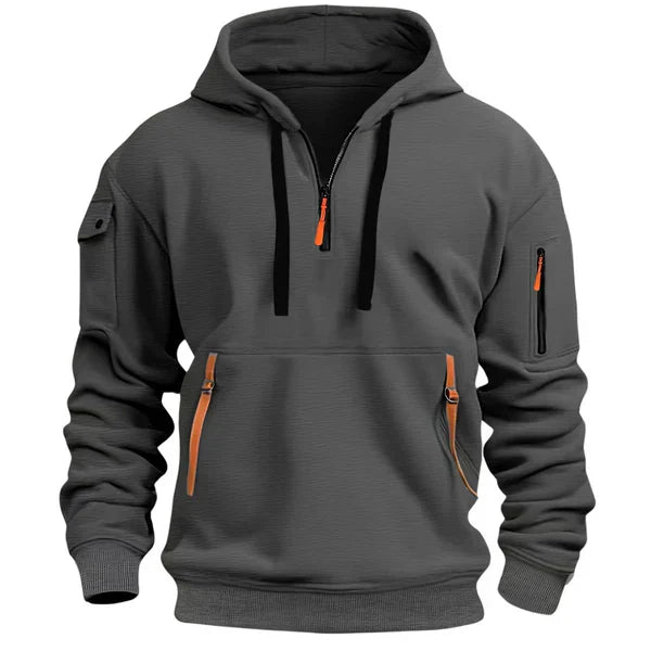 Milo™ stylish cozy pullover hoodie in neutral tone, modern slim fit with premium soft fabric