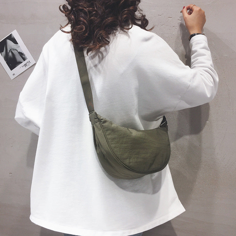 Wavlynn Nevaeh crescent crossbody bag soft textured fabric adjustable strap lightweight everyday