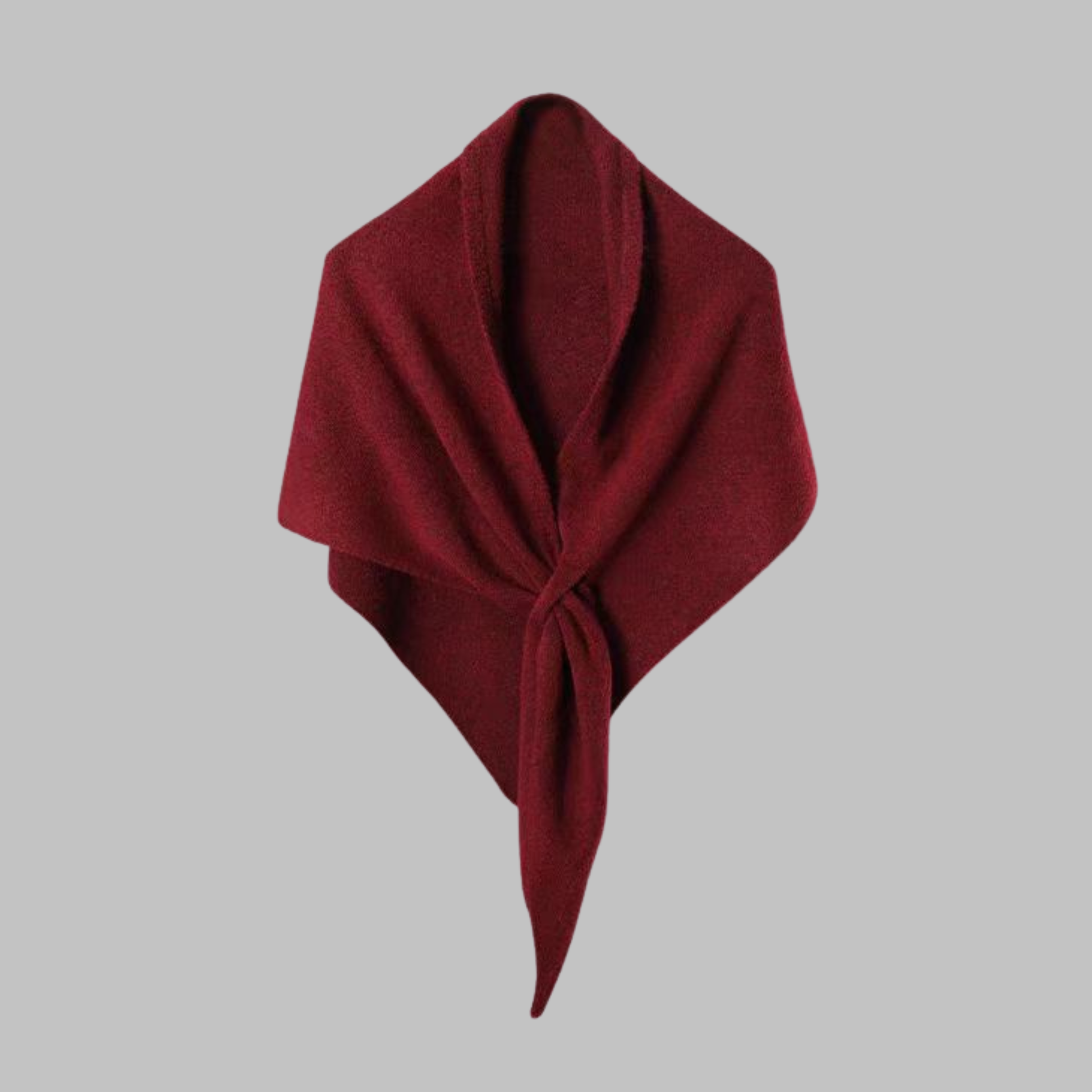 Classy soft triangle shawl wrap in neutral tone, lightweight feather-light drape for elegant versatile styling