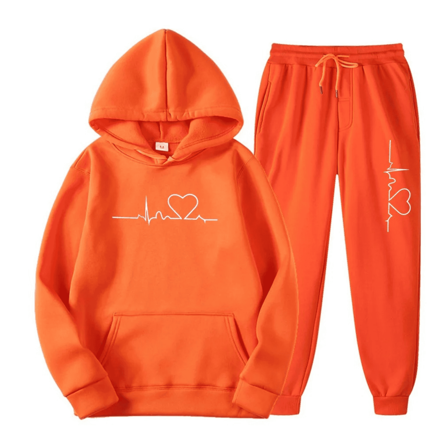 Women's relaxed two-piece lounge set in matching hoodie and jogger coordinated casual outfit