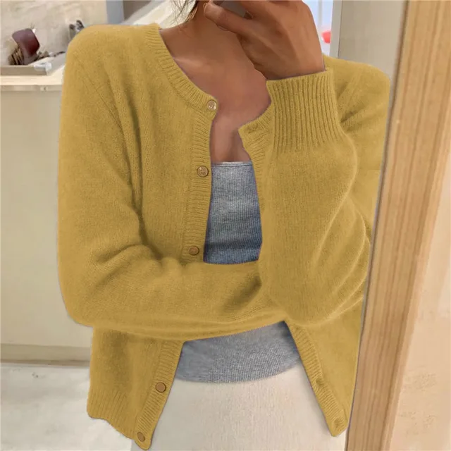Wavlynn Erica women's midweight knit cardigan soft relaxed fit for casual winter layering