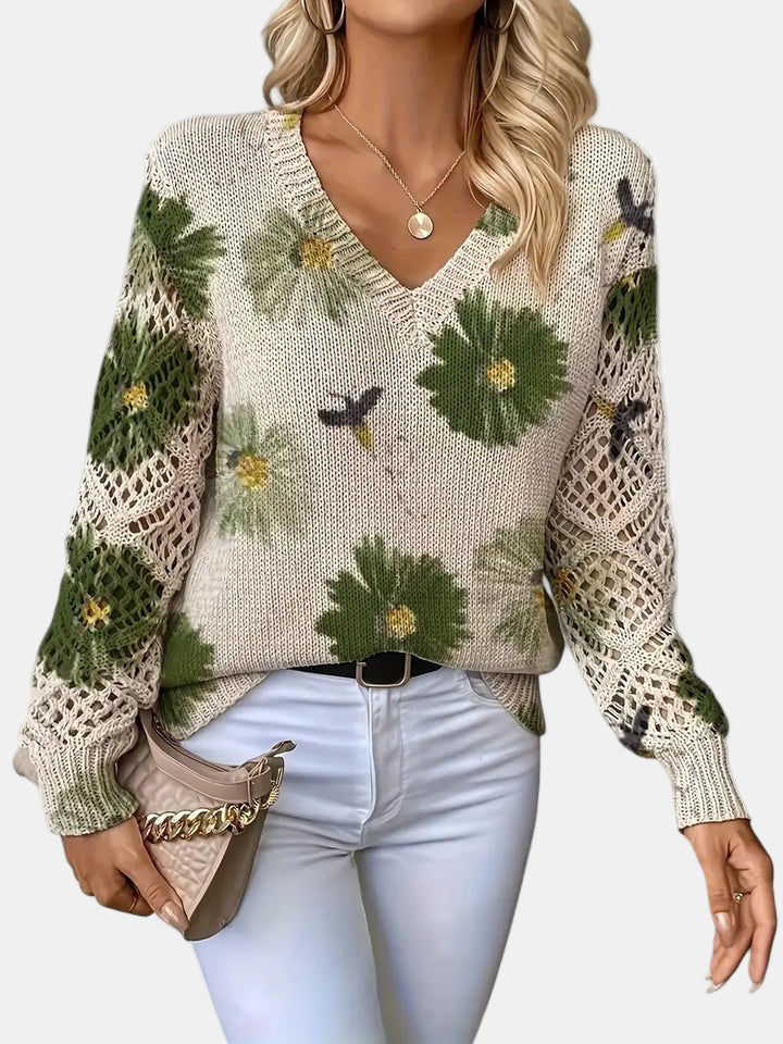 Allison™ women's relaxed-fit sweater in neutral tone, soft breathable knit for effortless layering