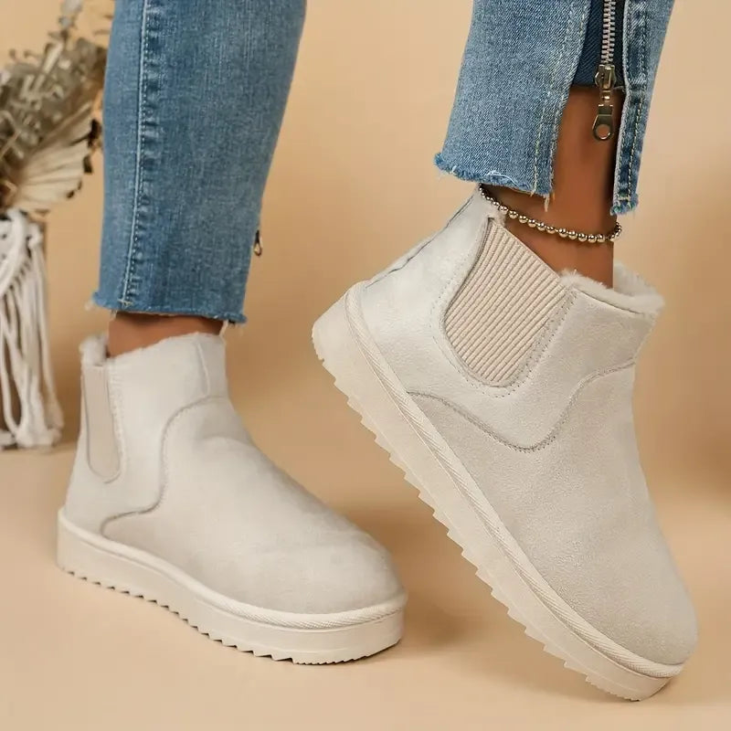 Becky solid color ankle short boots sleek streamlined silhouette leg-lengthening cut versatile style