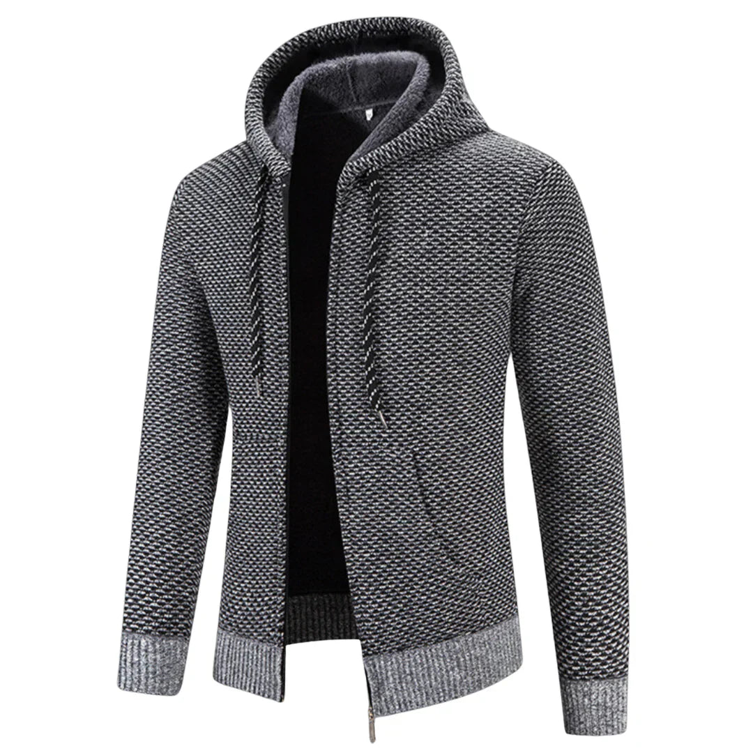 Bellatore slim fit knit vest neutral tone ribbed texture elegant modern men's layering piece