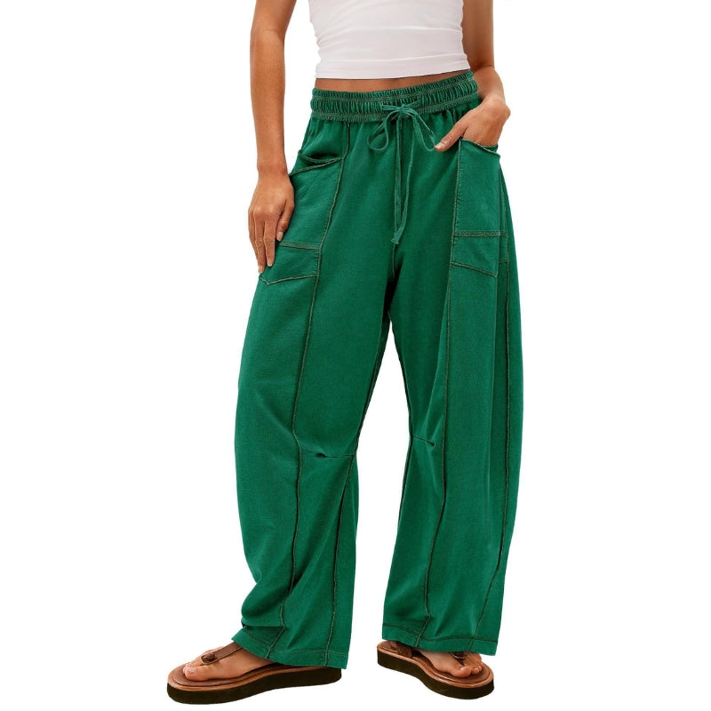 Vera Côte barrel sweatpants high-rise wide leg unisex lounge pants in soft breathable fabric