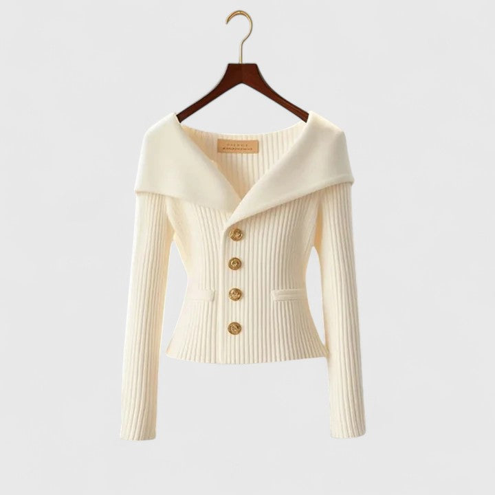 Addison elegant women's cardigan relaxed silhouette soft breathable knit timeless sophisticated layering piece