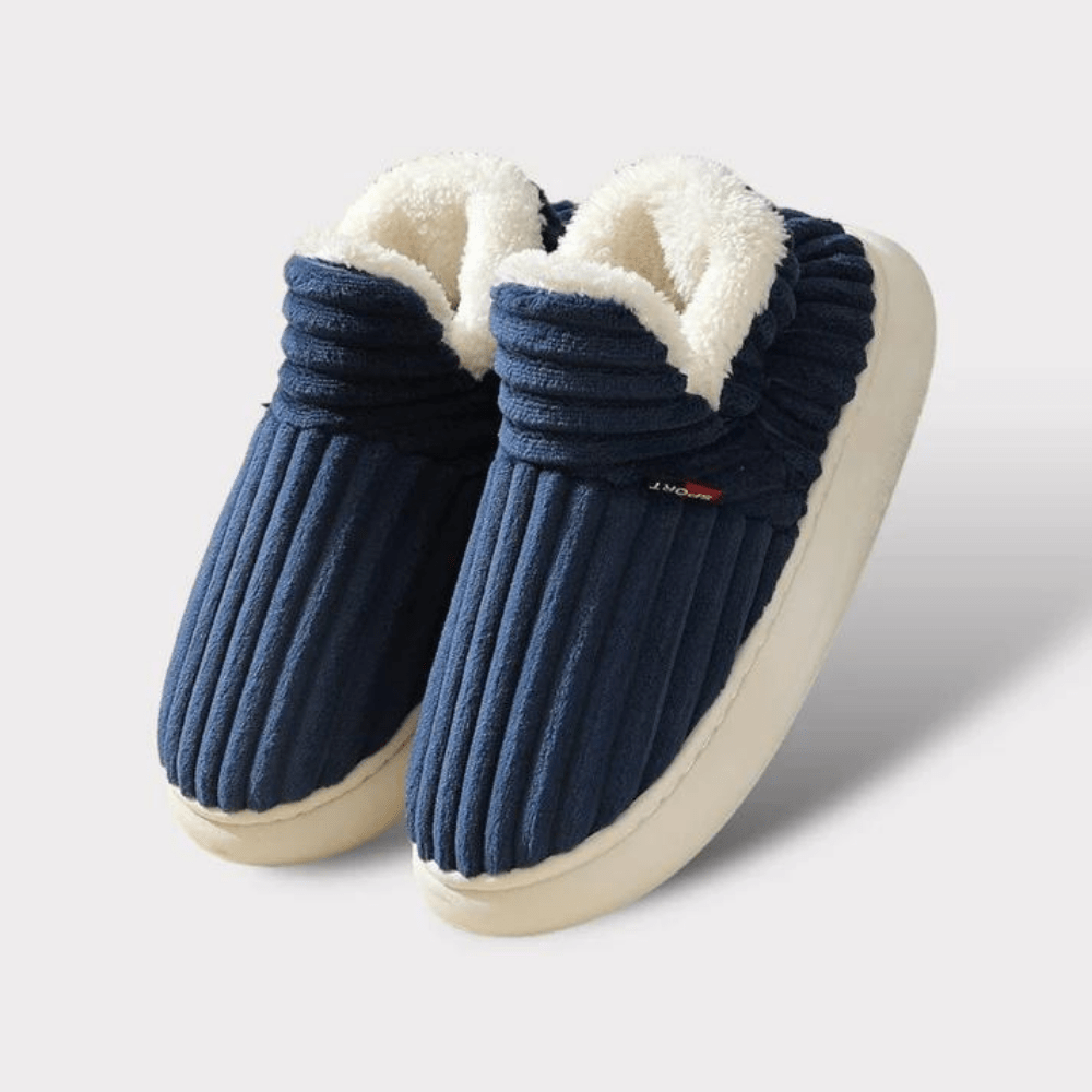 CloudCush ultra-cozy plush slippers with soft cushioned sole, warm winter indoor footwear