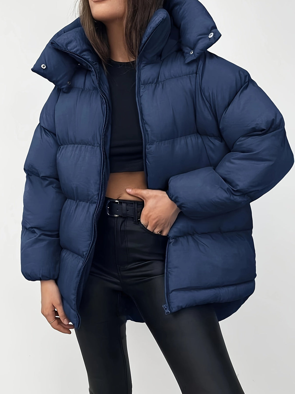 Wavlynn Fiona women's winter puffer jacket lightweight insulated sleek silhouette chic cold-weather style