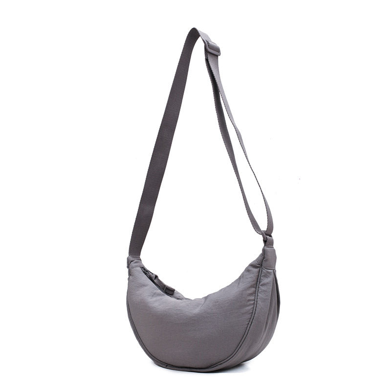 Wavlynn Nevaeh crescent crossbody bag soft textured fabric adjustable strap lightweight everyday carry
