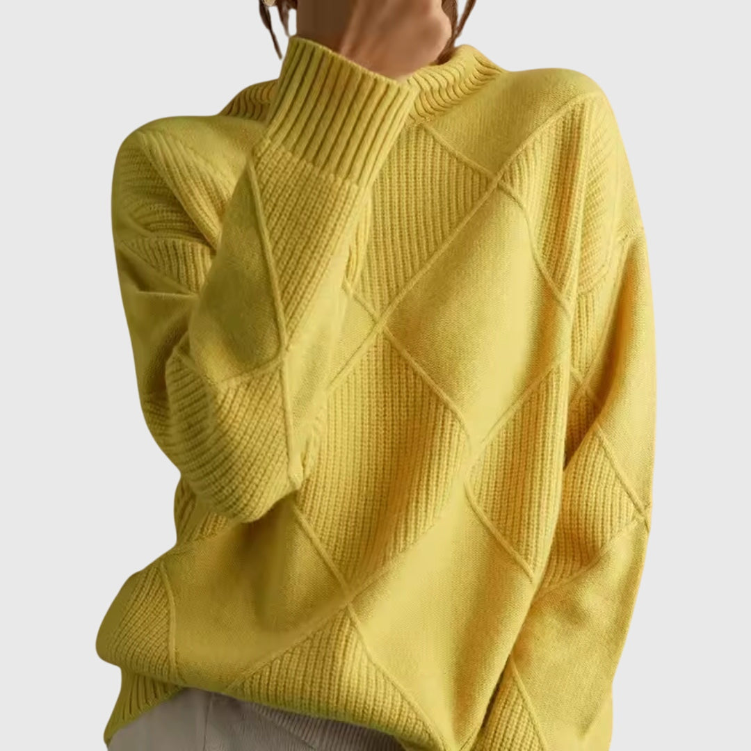 Avery classic turtleneck sweater cozy chic high-neck design perfect for layering timeless elegance